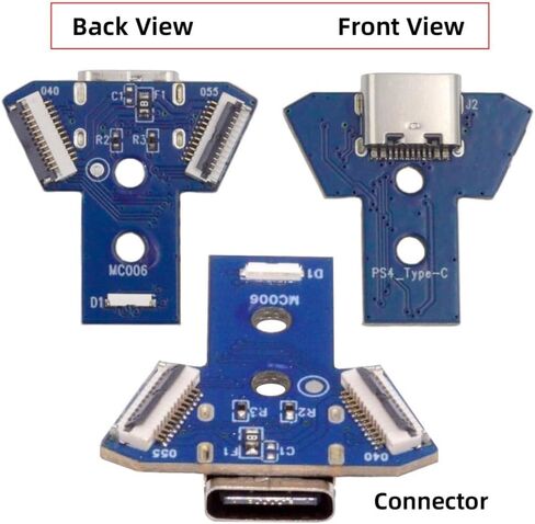 chenyang PS4 USB C DIY Connector for DualShock JDS-040/055 Micro USB 5Pin to USB C Female Socket Port Repair Replacement Solder Adapter in Kuwait
