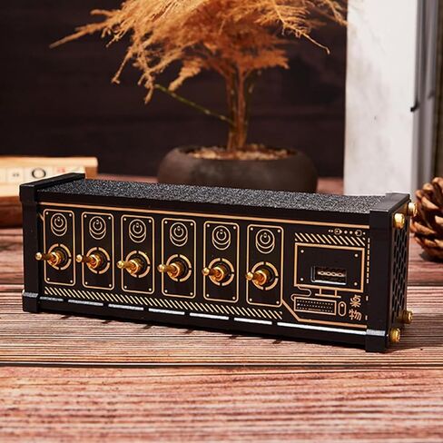 6 Ports USB C Switcher, 6 Port USB Docking Station, 9 USB Convenient Input Ports, with Button Switch, Voice Control Function, Data Transmission, for Phones, Tablets, and Gadgets in Kuwait