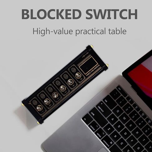 6 Ports USB C Switcher, 6 Port USB Docking Station, 9 USB Convenient Input Ports, with Button Switch, Voice Control Function, Data Transmission, for Phones, Tablets, and Gadgets in Kuwait