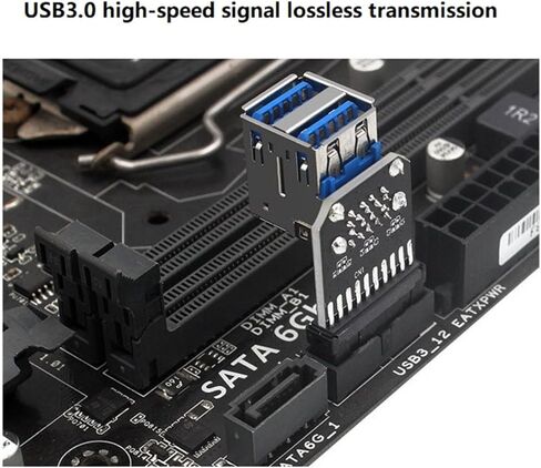محول USB للوحة الأم، رأس USB 3.0 19PIN / 20PIN محول محول النوع الرأسي، أجزاء من 19 دبوس إلى 20 دبوس US in Kuwait