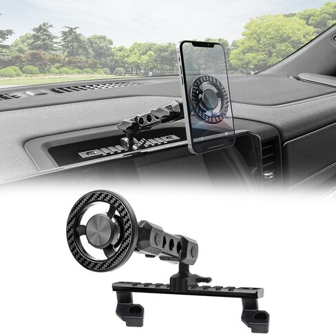 حامل الهاتف MagSafe متوافق مع 2019-2026 Chevy Silverado/GMC Sierra 1500 Dash Phone حامل الملحقات الداخلية، حامل الهاتف الخلوي قابل للتعديل 360 درجة (مغناطيسي) in Kuwait
