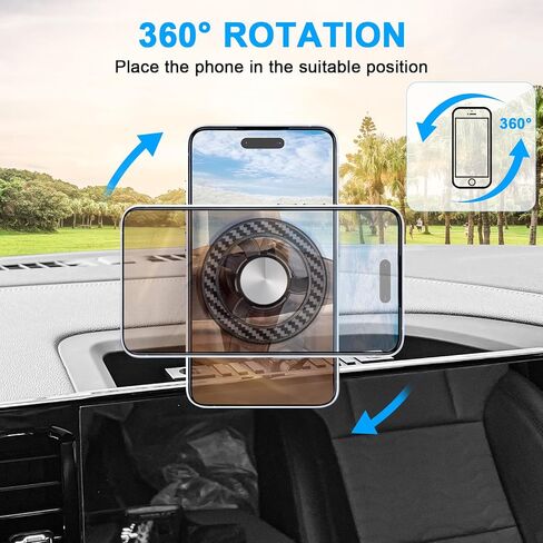 حامل الهاتف MagSafe متوافق مع 2019-2026 Chevy Silverado/GMC Sierra 1500 Dash Phone حامل الملحقات الداخلية، حامل الهاتف الخلوي قابل للتعديل 360 درجة (مغناطيسي) in Kuwait