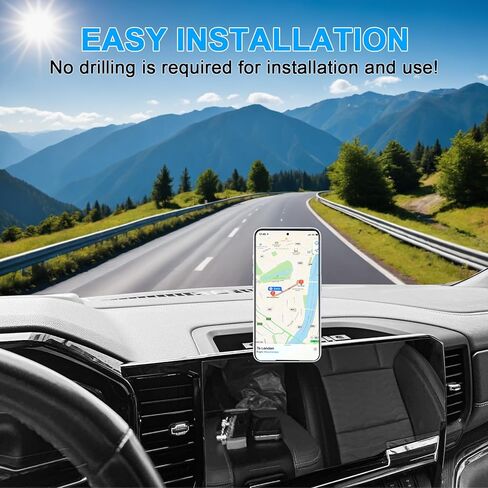 حامل الهاتف MagSafe متوافق مع 2019-2026 Chevy Silverado/GMC Sierra 1500 Dash Phone حامل الملحقات الداخلية، حامل الهاتف الخلوي قابل للتعديل 360 درجة (مغناطيسي) in Kuwait