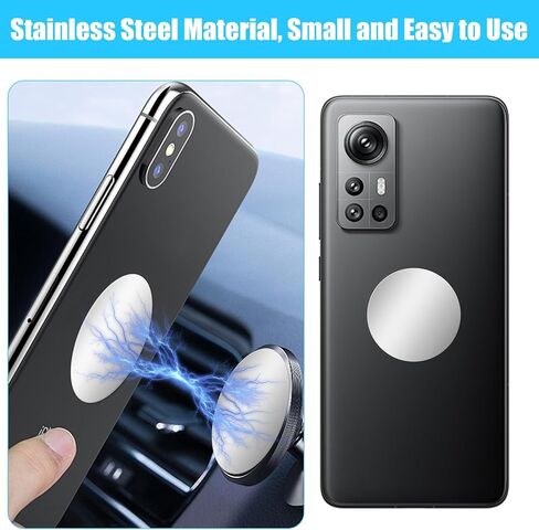 Qianyu 30 Pcs Universal Metal Plate for Magnetic Car Phone Holders Round Universal Replacement Sticker Back Compatible with Car Magnetic Mounts in Kuwait