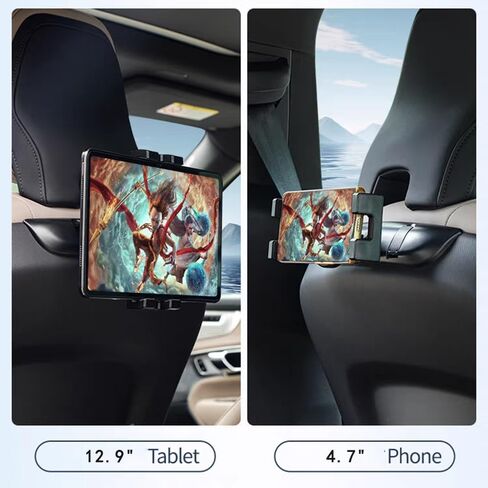 Car Tablet Holder, Universal Headrest Mount for Volvo XC90 XC60 V90 V60 S90 S60, Compatible with iPad Pro Air Mini, Galaxy Tabs, 4.7-12.9 Inch Tablets (Model A) in Kuwait