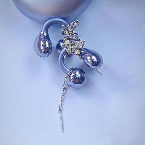 Bow Rhinestone for Clip on Earbuds Open Ear Accessories, Elegant Zirconia Decorative Earphone Accessories, Removable Exquisite DIY Decoration in Kuwait