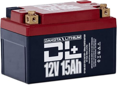 بطارية DL+ 12V 15Ah LiFePO4 - 300CCA ثنائي الغرض، دورة عميقة وطاقة بدء، ليثيوم خفيف الوزن، نظام إدارة المباني الذكي، ضمان لمدة 11 عامًا - للمركبات ATV، وUTV، والبحرية، ورياضات الطاقة in Kuwait