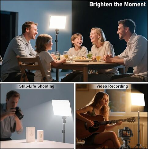 30W Upgraded Photography Lighting Kit, Anautin 2-Pack LED Video Lighting for Video Recording, 3700Lux Studio Lights with Tripod Stand for Photography, Streaming, Gaming, Podcast, Filming, Vlogging in Kuwait