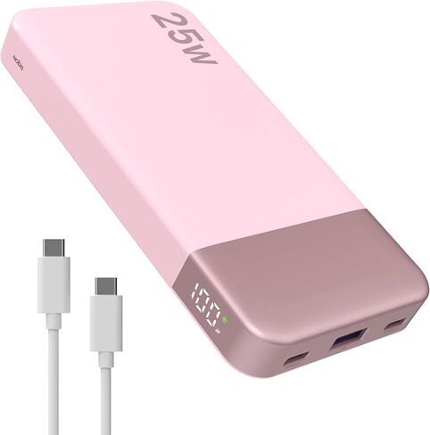 NOBIS Portable Charger, 10000mAh Power Bank Fast Charging, Battery Pack with C to C Cable, Battery Bank with Digital Display for iPhone iPad Android etc in Kuwait