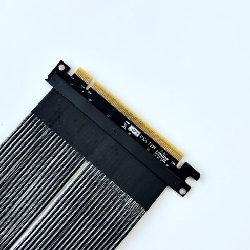 كابل PCIe 4.0 x16 مرن عالي السرعة متوافق مع 4090 4080 4070 3090 ونظام Pcie 3.0 EMI محمي (M33JP-SR (زاوية عكسية)، 7 سم) in Kuwait