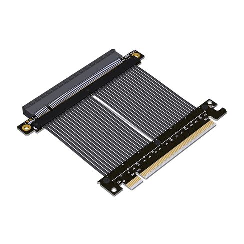 كابل PCIe 4.0 x16 مرن عالي السرعة متوافق مع 4090 4080 4070 3090 ونظام Pcie 3.0 EMI محمي (M33JP-SR (زاوية عكسية)، 7 سم) in Kuwait