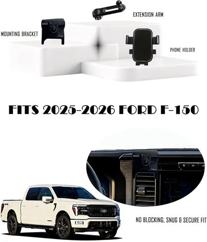 Car Phone Holder for Ford F150 2025-2026 Extension Arm 360° Rotatable for Ford F150 Phone Mount F150 Accessories in Kuwait