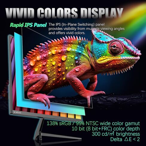 شاشة ألعاب 27 بوصة QHD 2560 x 1440p IPS، شاشة كمبيوتر 2K 180 هرتز 1 مللي ثانية، DP 1.4 x 2، HDMI 2.0 x 2، FreeSync (مزامنة متكيفة)، 138% sRGB، HDR 300، العناية بالعين، حامل VESA، متوافق رأسيًا in Kuwait