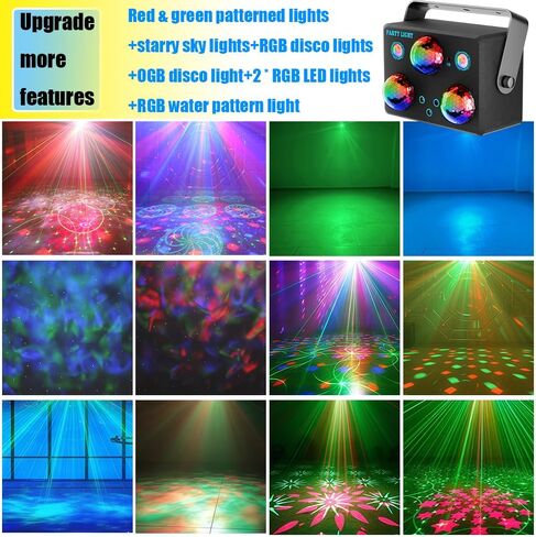 أضواء الحفلات ديسكو لايت، كرة ديسكو RGB LED أضواء ليزر منشطة بالصوت، جهاز عرض أضواء دي جي مع جهاز تحكم عن بعد لحفلات عيد الميلاد وحفلات النادي هدية عيد ميلاد كاريوكي KTV بار الرقص وديكورات حفلات الهالوين in Kuwait