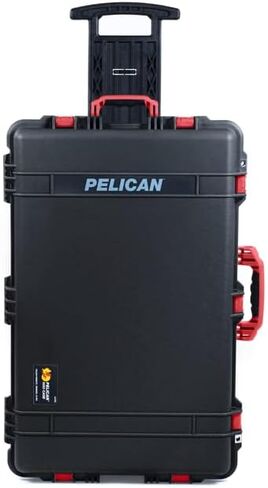 Black Pelican 1650 Large case with Red handles & Push Button latches. Comes empty & with wheels. in Kuwait