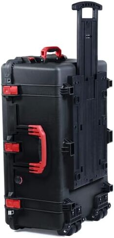 Black Pelican 1650 Large case with Red handles & Push Button latches. Comes empty & with wheels. in Kuwait