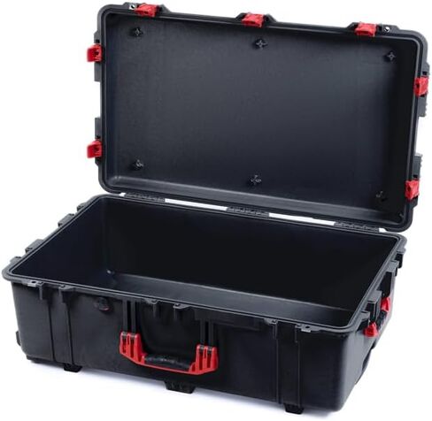 Black Pelican 1650 Large case with Red handles & Push Button latches. Comes empty & with wheels. in Kuwait