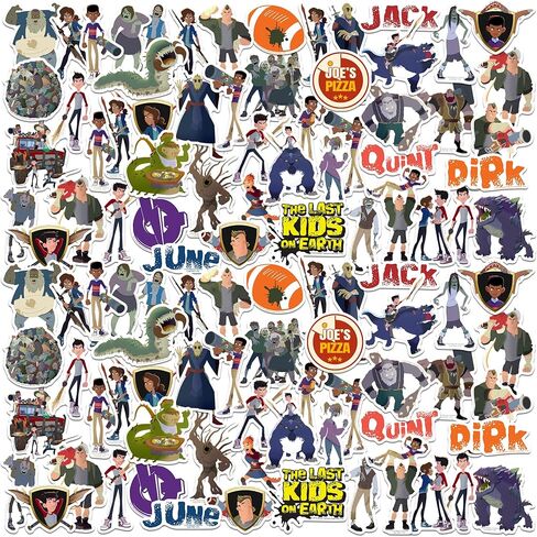 The Last Kids on Earth 50ct Vinyl Large Deluxe Stickers Variety Pack - Laptop, Water Bottle, Scrapbooking, Tablet, Skateboard, Indoor/Outdoor in Kuwait