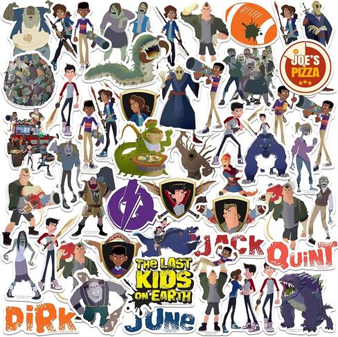 The Last Kids on Earth 50ct Vinyl Large Deluxe Stickers Variety Pack - Laptop, Water Bottle, Scrapbooking, Tablet, Skateboard, Indoor/Outdoor in Kuwait