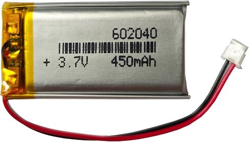 بطارية ليثيوم بوليمر بديلة 602040 3.7 فولت 450 مللي أمبير في الساعة مع موصل JST XH2.54 ثنائي الدبوس للماوس اللاسلكي ولوحة المفاتيح وأجهزة التحكم عن بعد ومشاريع LED DIY والمزيد، مقاومة لدرجات الحرارة العالية in Kuwait