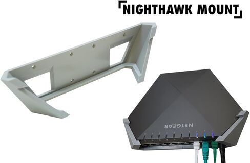 Wall Mount Bracket Holder for Netgear Nighthawk SX10 Pro Gaming Switch GS810EMX Silver 3D-Printed in Kuwait