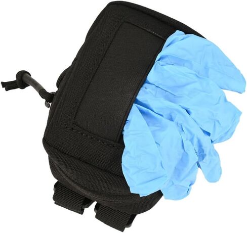Nitrile Exam Gloves Bag MOLLE EMT Glove Pouch Easy Access Dispenser Bag Organizer for Nitrile Disposable Gloves Nitrile Gloves Emergency First Aid Police Officer Law Enforcement Tactical Vest in Kuwait