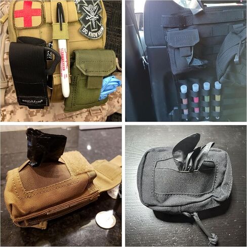 Nitrile Exam Gloves Bag MOLLE EMT Glove Pouch Easy Access Dispenser Bag Organizer for Nitrile Disposable Gloves Nitrile Gloves Emergency First Aid Police Officer Law Enforcement Tactical Vest in Kuwait