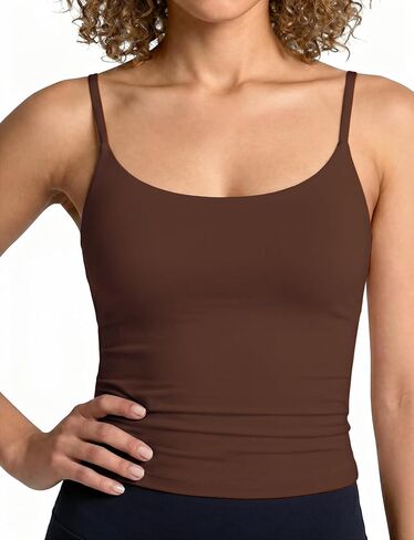 Auruza Tank Tops for Women ، قم بتجهيزات قميص مزدوجة المصطف من قمصان Summer Tops Basic Spaghetti Strap Cami Straps in Saudi Arabia