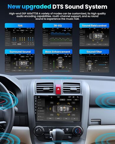 12 Core 8G+128GB راديو السيارة ستيريو لهوندا CRV 2007-2011: ترقية 9 بوصة 1280 * 800 IPS شاشة لمس ستيريو لاسلكي Carplay Android Auto 1080P كاميرا احتياطية بلوتوث GPS 5G WiFi FM SWC in Kuwait