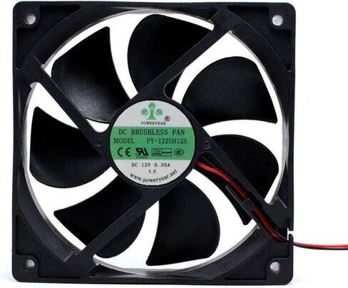 PY-1225H12S POWERYEAR 12025 DC12V 0.35A 12CM 12025 2-Wire Cooling Fan in Kuwait