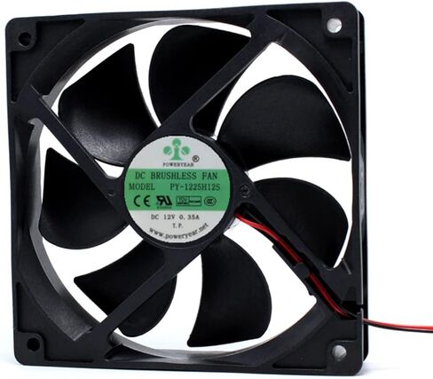 PY-1225H12S POWERYEAR 12025 DC12V 0.35A 12CM 12025 2-Wire Cooling Fan in Kuwait