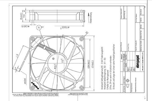 4414F/2 Ebm Papst Fan 24VDC 0.21A 5W Axial Fan in Kuwait
