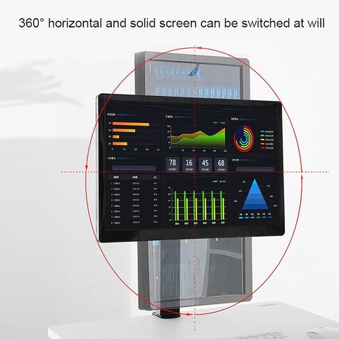 حامل شاشة عالمي، ذراع شاشة مع مشبك وقاعدة مثقوبة، حامل شاشة يناسب شاشات كمبيوتر LCD مقاس 17 إلى 27 بوصة in Kuwait