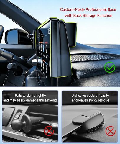 Qi2.2 Max 25W Fast Wireless Car Charger Phone Holder for 2021-2025 Audi Q5/2020-2025 A5/S5/RS5/20-25 A4/S4 10.1-Inch Screen, Magnetic Phone Mount Compatible with MagSafe in Kuwait
