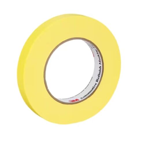 3M شريط لاصق أصفر لطلاء السيارات 18 ملم علبة 48 قطعة - 06652-48 in Saudi Arabia