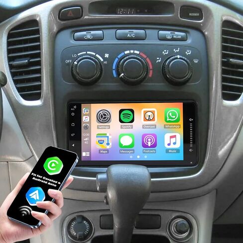 7'' Android Car Sereo for Toyota Highlander 2001 2002 2003 2004 2005 2006 2007, Touch Screen Receivers Dash for Highlander with Carplay Android Auto, Bluetooth Mirrorlink WiFi GPS SWC Backup Camera in Kuwait