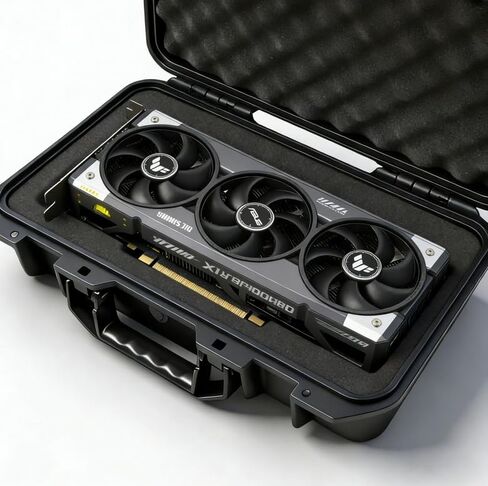 Coyktonty سطح المكتب كمبيوتر ألعاب برج هيكل الكمبيوتر حقيبة حمل ASUS Rainbow RTX 4090 Ti/5090 بطاقة الرسومات حقيبة تخزين واقية in Kuwait