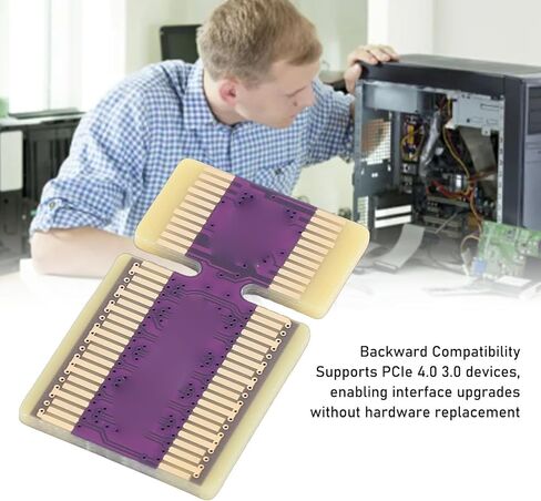 Yunseity PCI E to PCI E Adapter Card, 64Gbps Single Channel 256Gbps X4 Bandwidth, Backward Compatible with 4.0 3.0, Low Latency Chipset in Kuwait