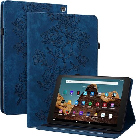 Case for Amazon Fire HD 10 and 10 Plus Tablet (13th/11th Generation, 2023/2021 Release), Slim PU Leather Folio Cover with Multi-Angle Stand and Pen Holder, Purple in Saudi Arabia