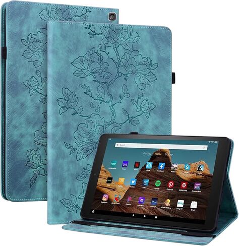 Case for Amazon Fire HD 10 and 10 Plus Tablet (13th/11th Generation, 2023/2021 Release), Slim PU Leather Folio Cover with Multi-Angle Stand and Pen Holder, Purple in Saudi Arabia