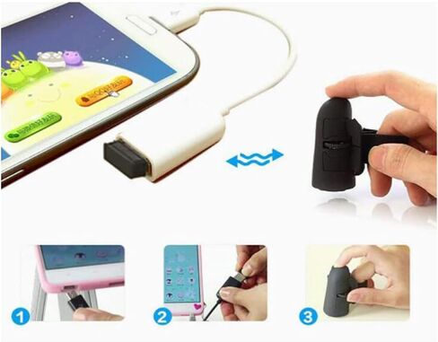ماوس حلقة إصبع لاسلكي USB بتردد 2.4 جيجا هرتز، ماوس ضوئي صغير كسول 1600 نقطة في البوصة، التوصيل والتشغيل، تصميم مريح، لا حاجة إلى لوحة ماوس للكمبيوتر الشخصي والكمبيوتر المحمول وسطح المكتب (أسود) in Kuwait
