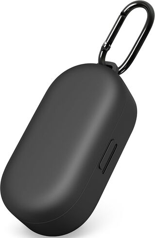 حافظة سيليكون Geiomoo لسماعات Bose Sport Earbuds 2020 (غير مناسبة لـ Bose QuietComfort 2020)، غطاء حماية ناعم ومرن مقاوم للخدش مع حلقة تسلق (أسود) in Kuwait