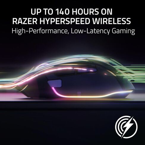 Razer Basilisk V3 Pro 35K - Fully Customizable Wireless Ergonomic Gaming Mouse with Chroma RGB - 35K Optical Sensor (Configurable Tilt Wheel, 13 Customizable Controls) Black (Renewed) in Kuwait