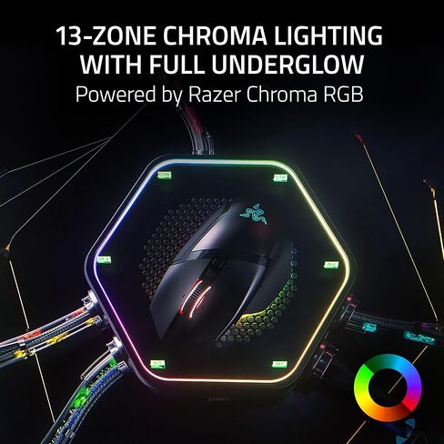 Razer Basilisk V3 Pro 35K - Fully Customizable Wireless Ergonomic Gaming Mouse with Chroma RGB - 35K Optical Sensor (Configurable Tilt Wheel, 13 Customizable Controls) Black (Renewed) in Kuwait