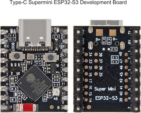 AITRIP 5 قطع ESP32-S3 لوحة تطوير صغيرة، Supermini Type-C ESP32-S3 ESP32 S3 لوحة تطوير معالج ثنائي النواة، تردد تشغيل 160 ميجا هرتز، 2.4 جيجا هرتز واي فاي وبلوتوث in Kuwait
