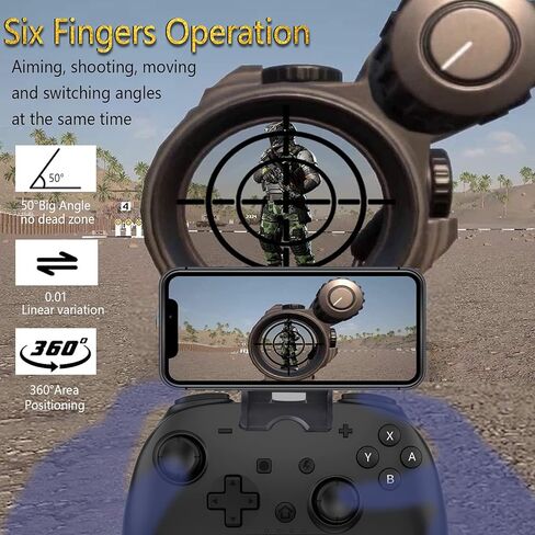 Joso Mobile Game Controller for iPhone iPad, Direct Play, Bluetooth Gaming Gamepad Joystick Works with Most iOS, iPad, MFi Games, Call of Duty Mobile(COD), Genshin Impact, Asphalt 9, Real Racing 3 in Kuwait