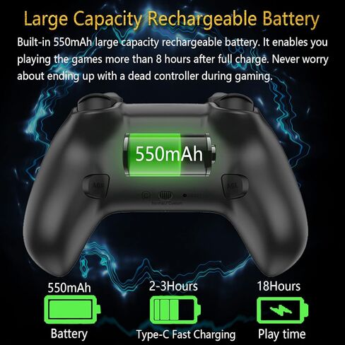 Joso Mobile Game Controller for iPhone iPad, Direct Play, Bluetooth Gaming Gamepad Joystick Works with Most iOS, iPad, MFi Games, Call of Duty Mobile(COD), Genshin Impact, Asphalt 9, Real Racing 3 in Kuwait