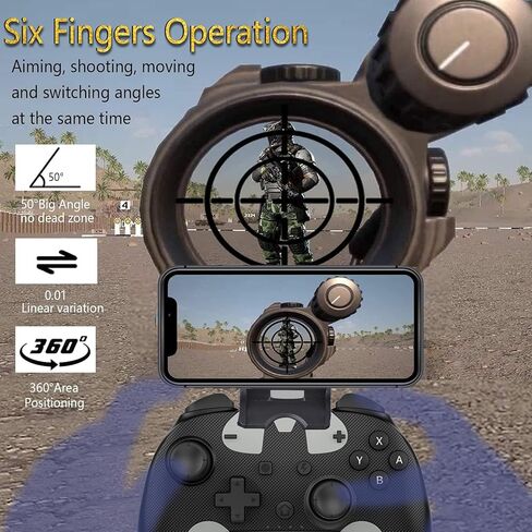 Joso Mobile Game Controller for iPhone iPad, Direct Play, Bluetooth Gaming Gamepad Joystick Works with Most iOS, iPad, MFi Games, Call of Duty Mobile(COD), Genshin Impact, Asphalt 9, Real Racing 3 in Kuwait