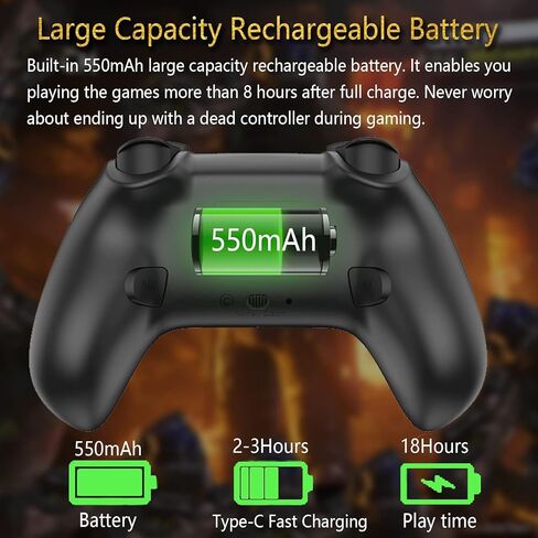 Joso Mobile Game Controller for iPhone iPad, Direct Play, Bluetooth Gaming Gamepad Joystick Works with Most iOS, iPad, MFi Games, Call of Duty Mobile(COD), Genshin Impact, Asphalt 9, Real Racing 3 in Kuwait