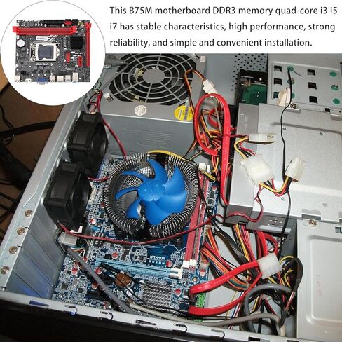 اللوحة الأم للكمبيوتر B75m Micro ATX 1155 مقبس Ddr3 لوحة رئيسية للكمبيوتر المكتبي متوافقة مع معالجات Intel I3 للألعاب والاستخدام المكتبي in Kuwait